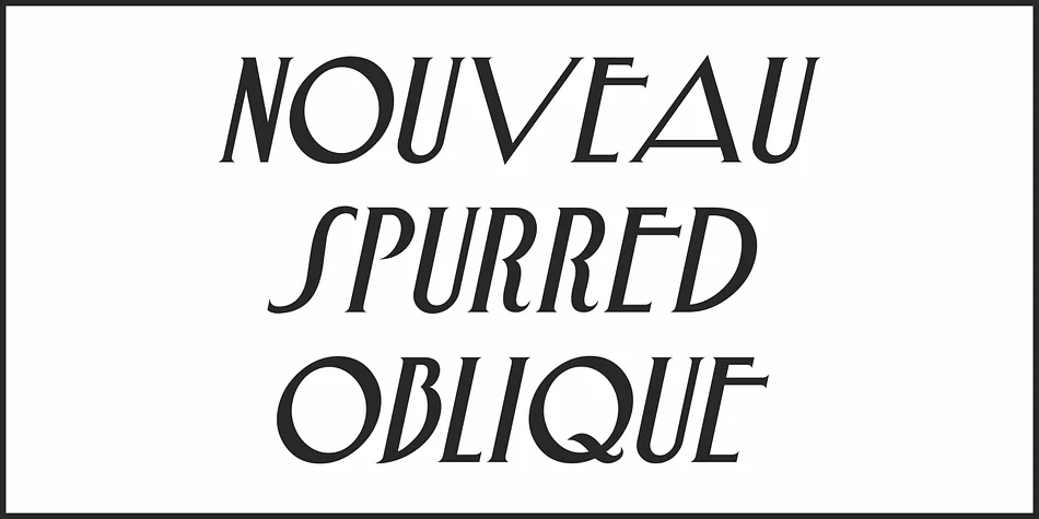 NOUVEAU SPURRED JNL by Jeff Levine Fonts — Decorative Font — thumbnail 4