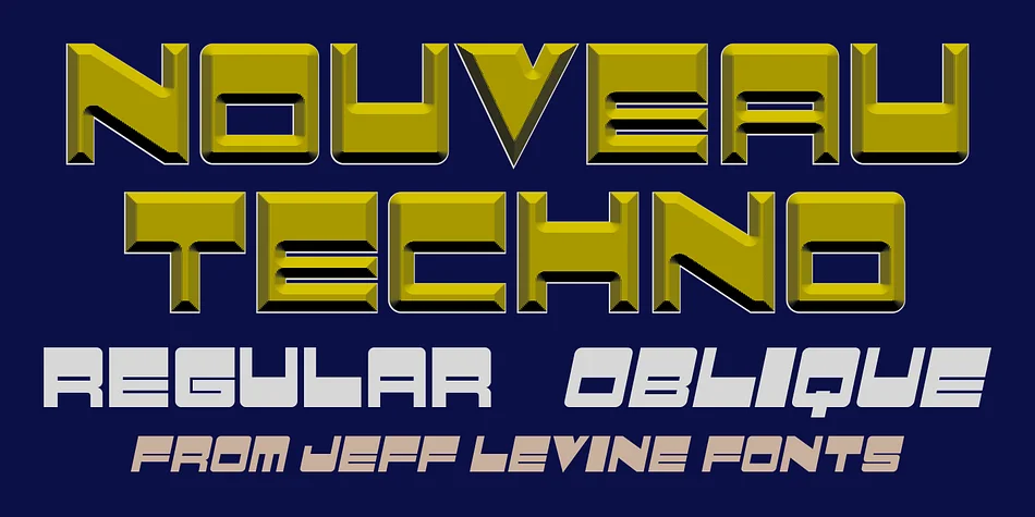 NOUVEAU TECHNO JNL by Jeff Levine Fonts — Decorative Font