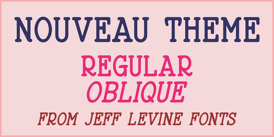 NOUVEAU THEME JNL by Jeff Levine Fonts — Decorative Font