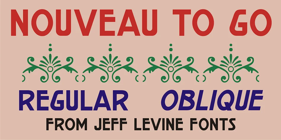 NOUVEAU TO GO JNL by Jeff Levine Fonts — Display Font