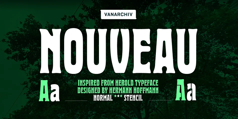 Nouveau by Vanarchiv — Decorative Font