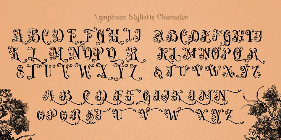 Nymphaea by TypeClassHeroes — Decorative Font — thumbnail 6