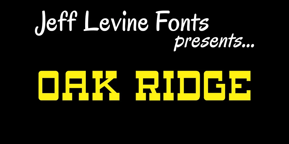 OAK RIDGE JNL by Jeff Levine Fonts — Decorative Font