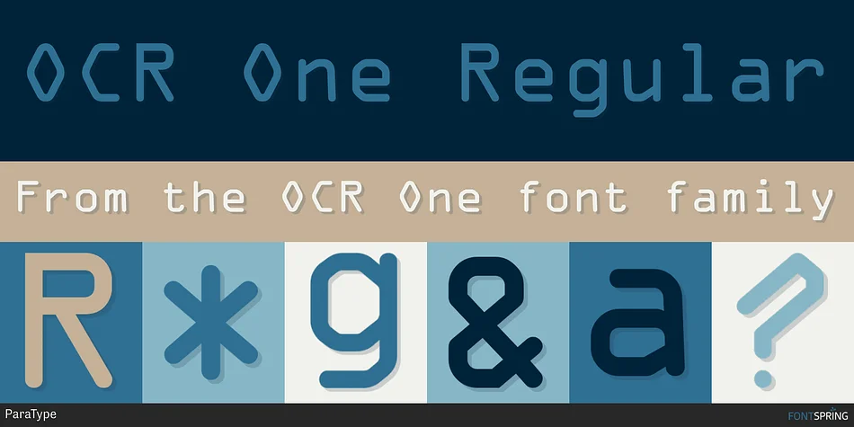 OCR One by ParaType — Decorative Font