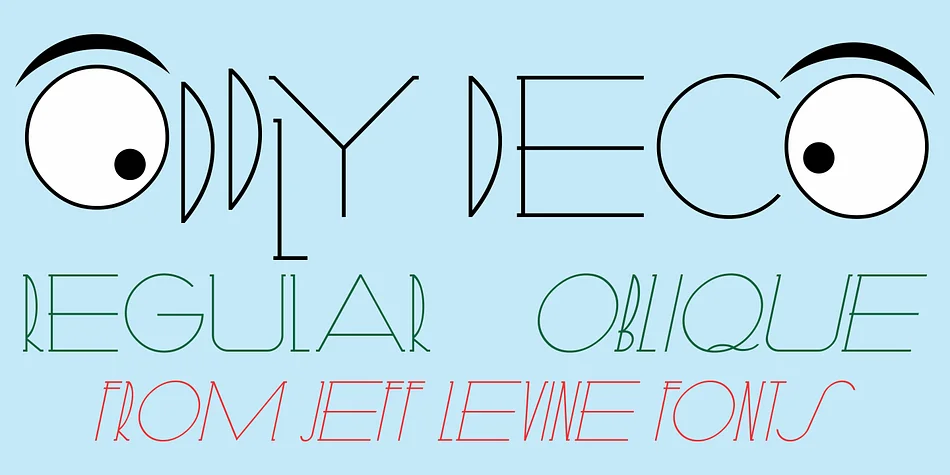 ODDLY DECO JNL by Jeff Levine Fonts — Decorative Font