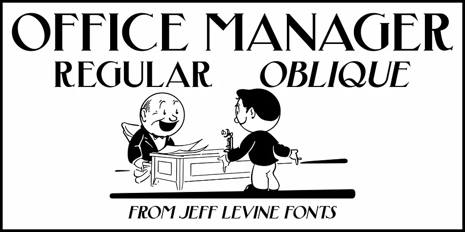OFFICE MANAGER JNL by Jeff Levine Fonts — Decorative Font