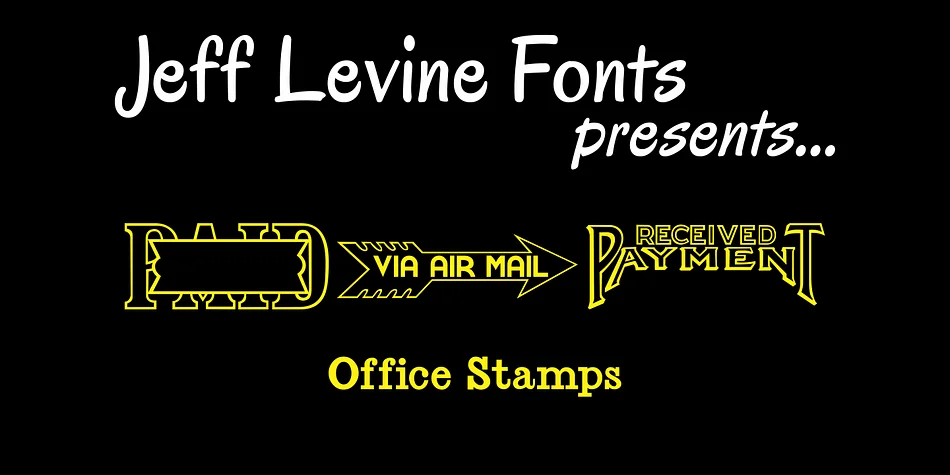 Office Stamps JNL by Jeff Levine Fonts — Dingbats Font