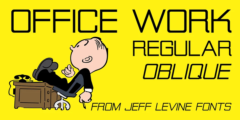 OFFICE WORK JNL by Jeff Levine Fonts — Display Font