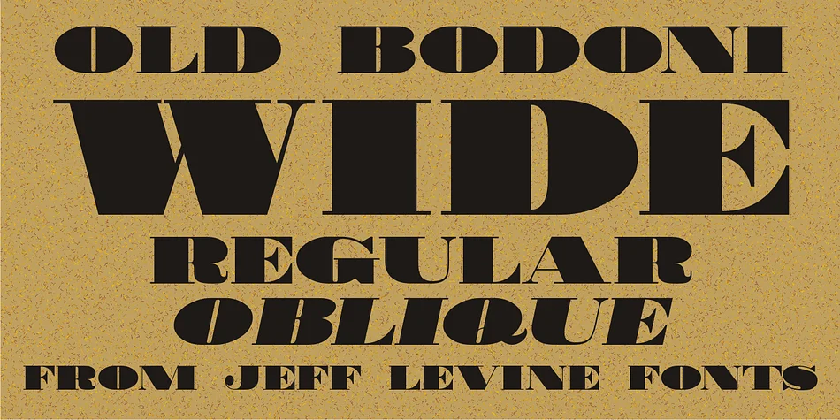 OLD BODONI WIDE JNL by Jeff Levine Fonts β Decorative Font
