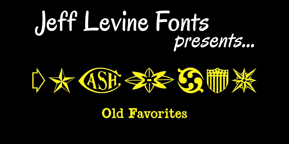 Old Favorites JNL by Jeff Levine Fonts — Dingbats Font