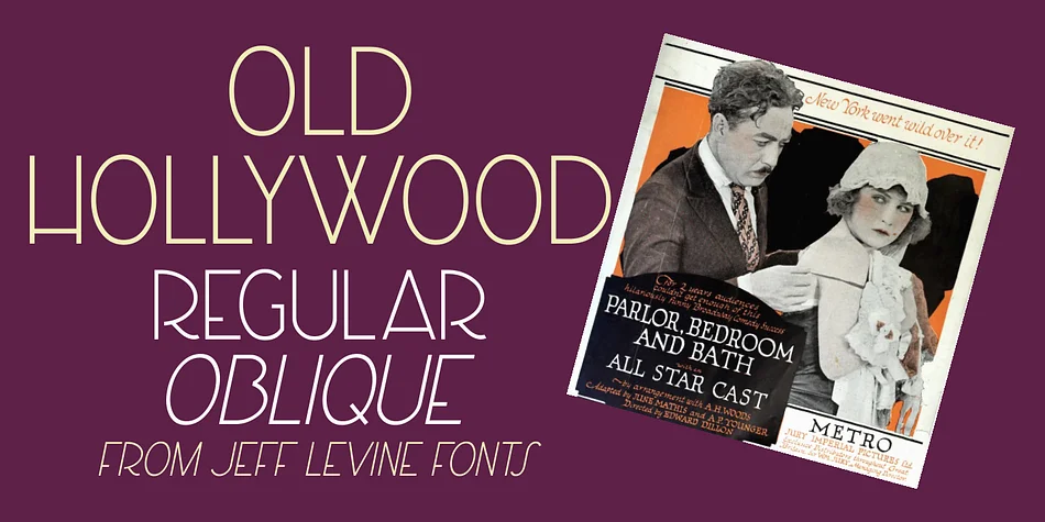 OLD HOLLYWOOD JNL by Jeff Levine Fonts — Display Font