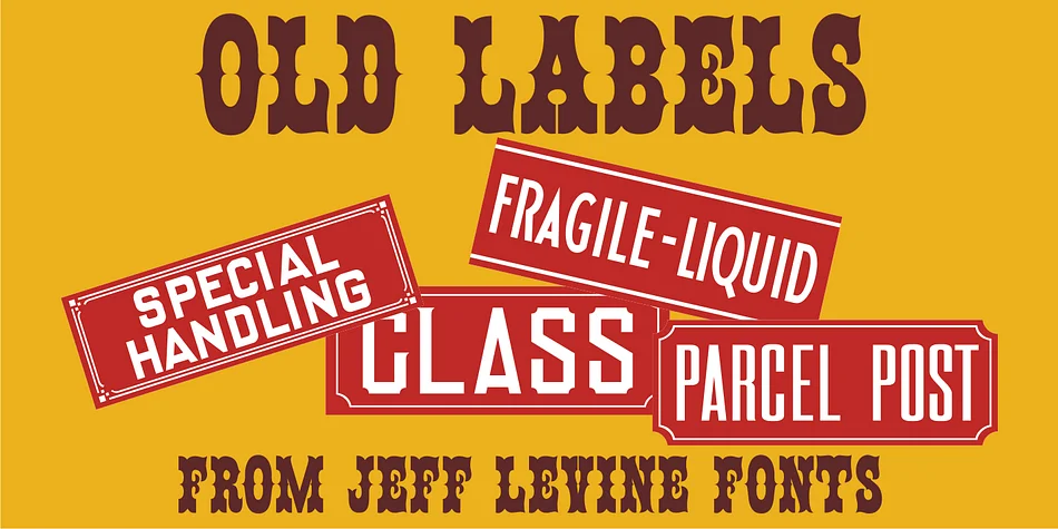 Old Labels JNL by Jeff Levine Fonts — Dingbats Font