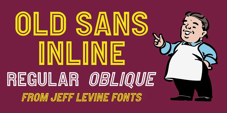 OLD SANS INLINE JNL by Jeff Levine Fonts — Display Font