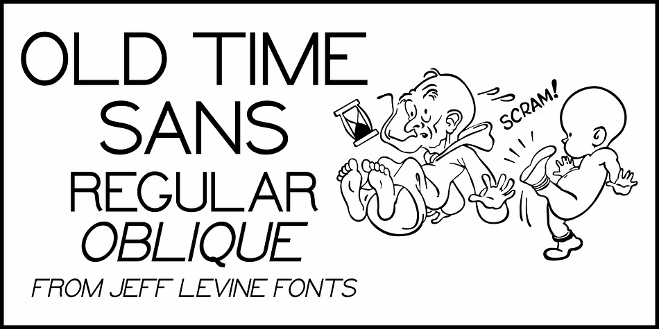OLD TIME SANS JNL by Jeff Levine Fonts — Display Font