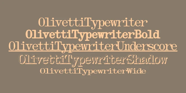 Olivetti Typewriter by Intellecta Design — Decorative Font