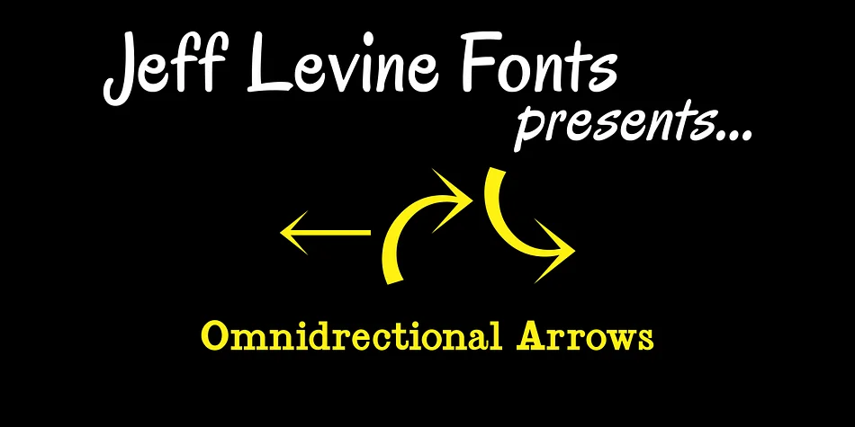 Omnidirectional Arrows One JNL by Jeff Levine Fonts — Dingbats Font