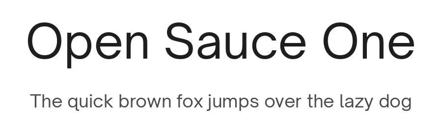 Open Sauce One