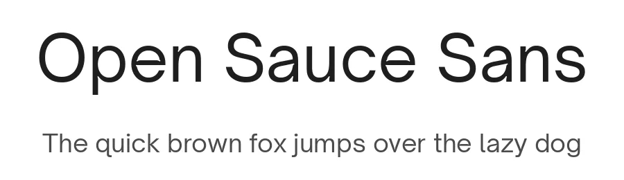 Open Sauce Sans