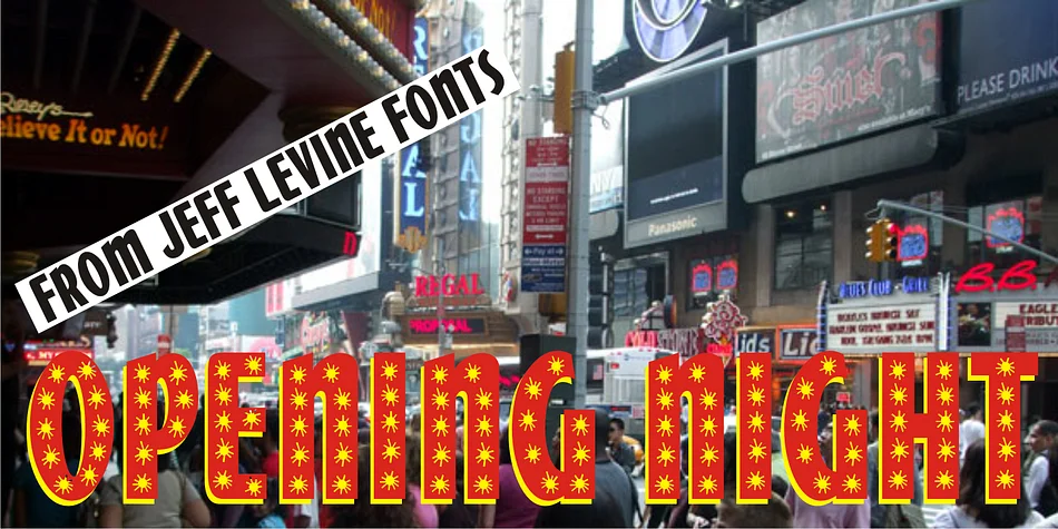 OPENING NIGHT JNL by Jeff Levine Fonts — Display Font