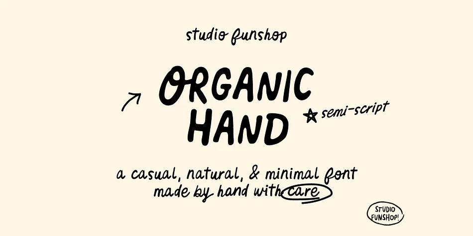 Organic Hand by Studio Funshop — Display Font