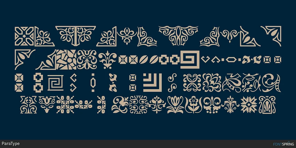 Ornament by ParaType — Dingbats Font