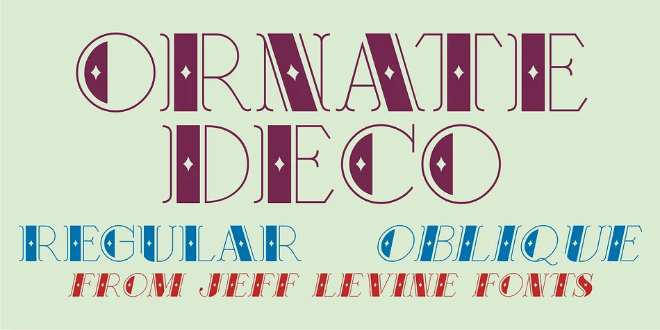 ORNATE DECO JNL by Jeff Levine Fonts — Decorative Font