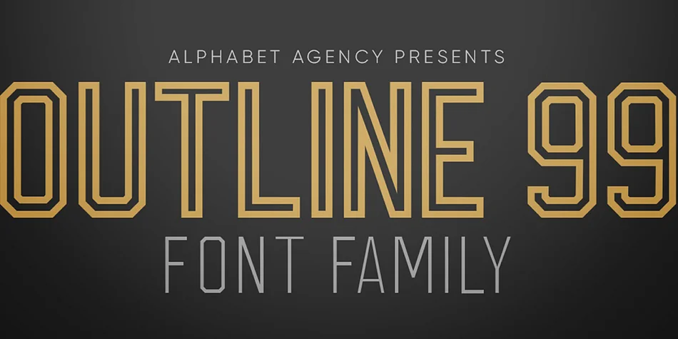 Outline 99 by Jonathan Swinn — Display Font — thumbnail 2