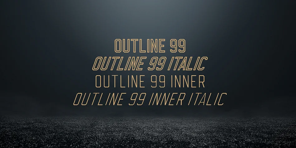 Outline 99 by Jonathan Swinn — Display Font — thumbnail 5