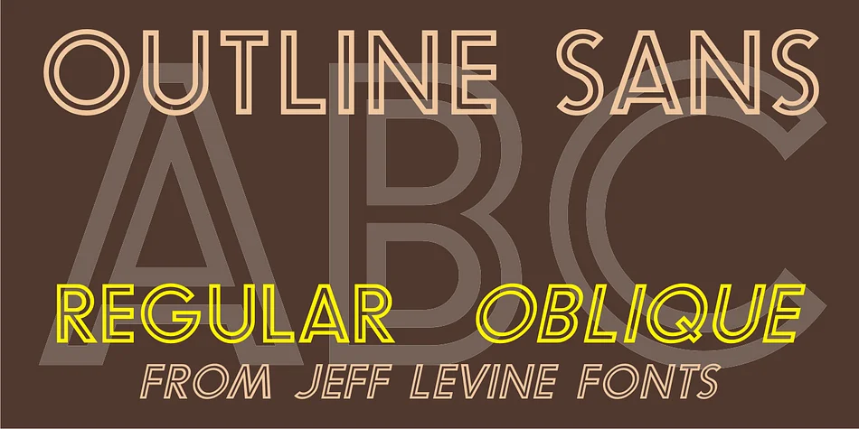 OUTLINE SANS JNL by Jeff Levine Fonts — Display Font