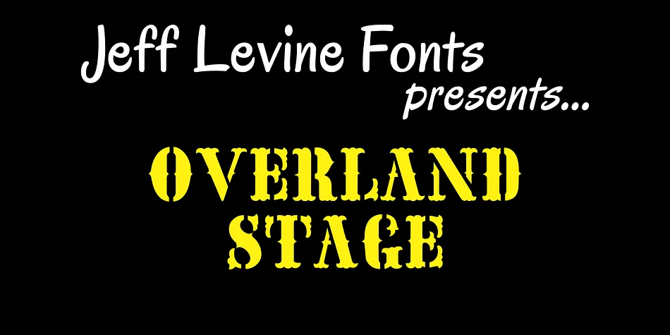 Overland Stage JNL by Jeff Levine Fonts β Decorative Font