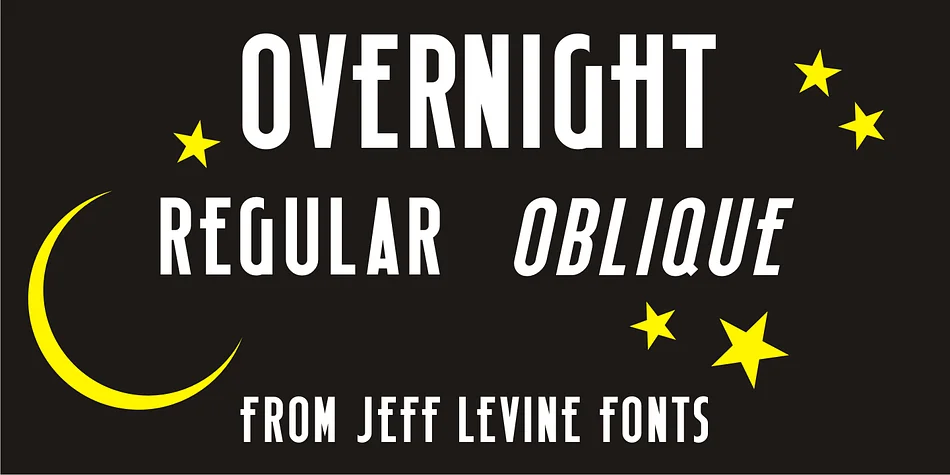 OVERNIGHT JNL by Jeff Levine Fonts — Decorative Font