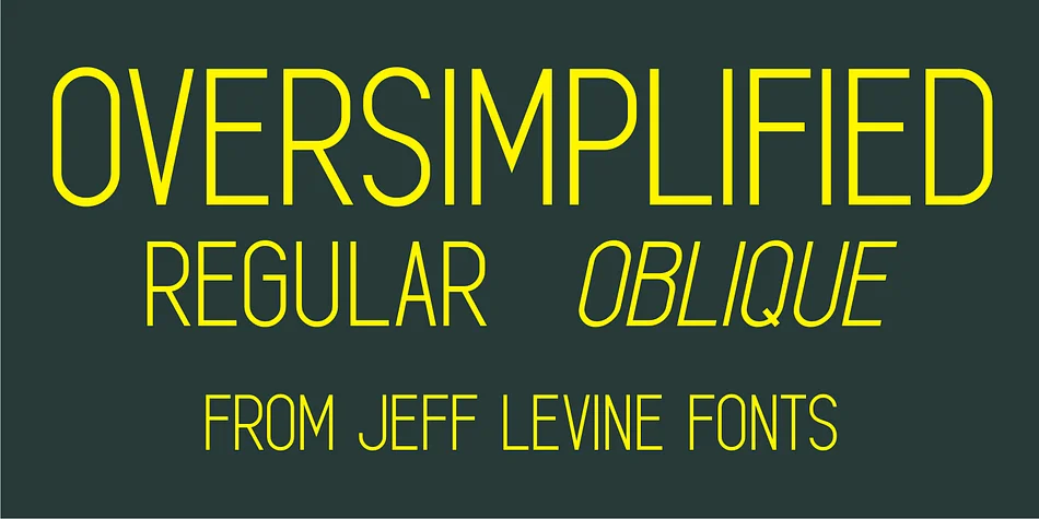 OVERSIMPLIFIED JNL by Jeff Levine Fonts — Display Font