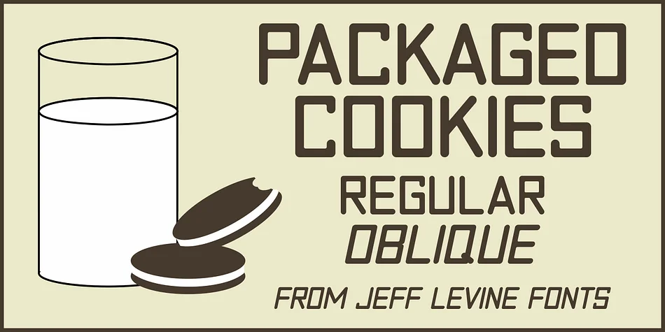 PACKAGED COOKIES JNL by Jeff Levine Fonts — Display Font