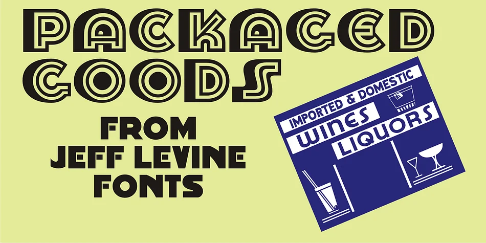 PACKAGED GOODS JNL by Jeff Levine Fonts — Decorative Font