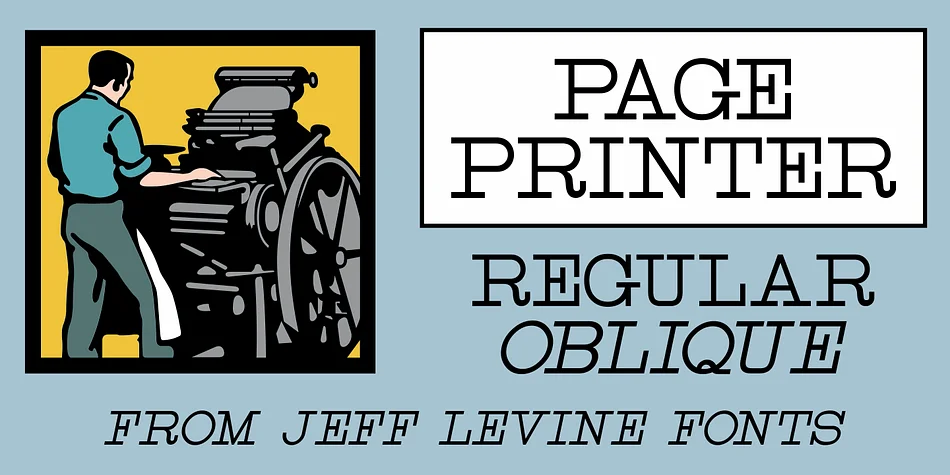 PAGE PRINTER JNL by Jeff Levine Fonts — Decorative Font