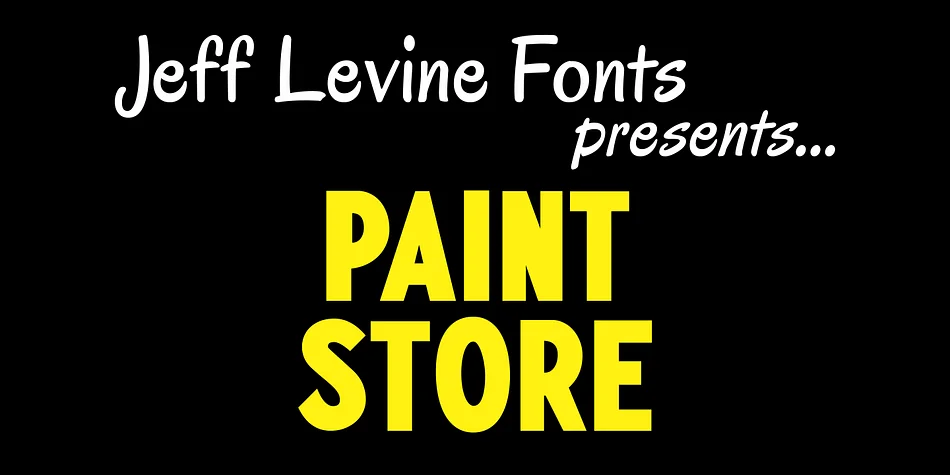 PAINT STORE JNL by Jeff Levine Fonts — Display Font