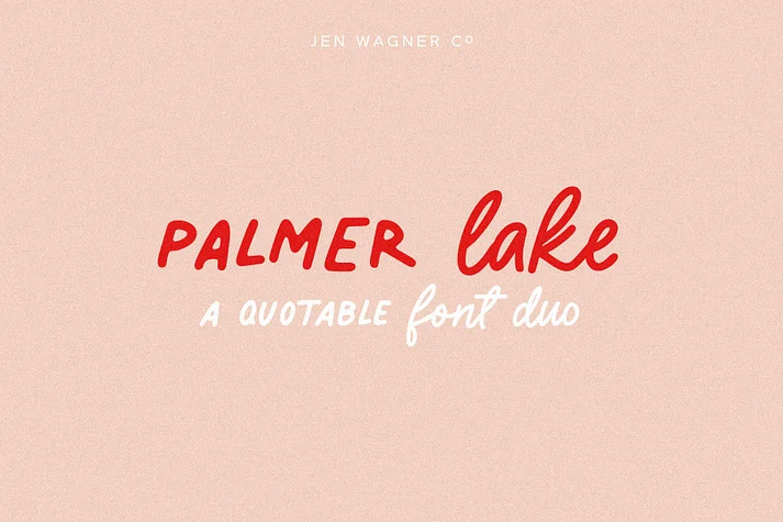 Palmer Lake by Jen Wagner Co — Script Handwritten Font