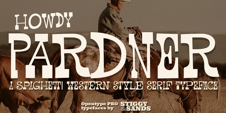 Pardner by Stiggy & Sands — Decorative Font