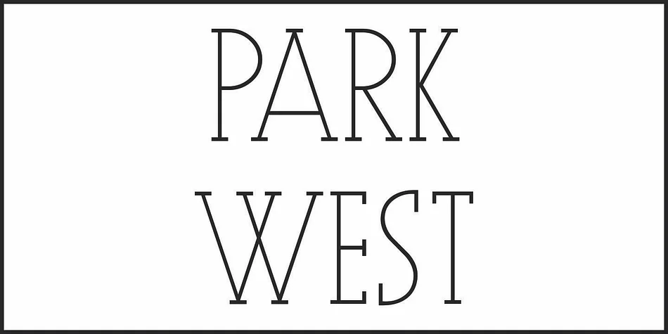 PARK WEST JNL by Jeff Levine Fonts — Decorative Font — thumbnail 2