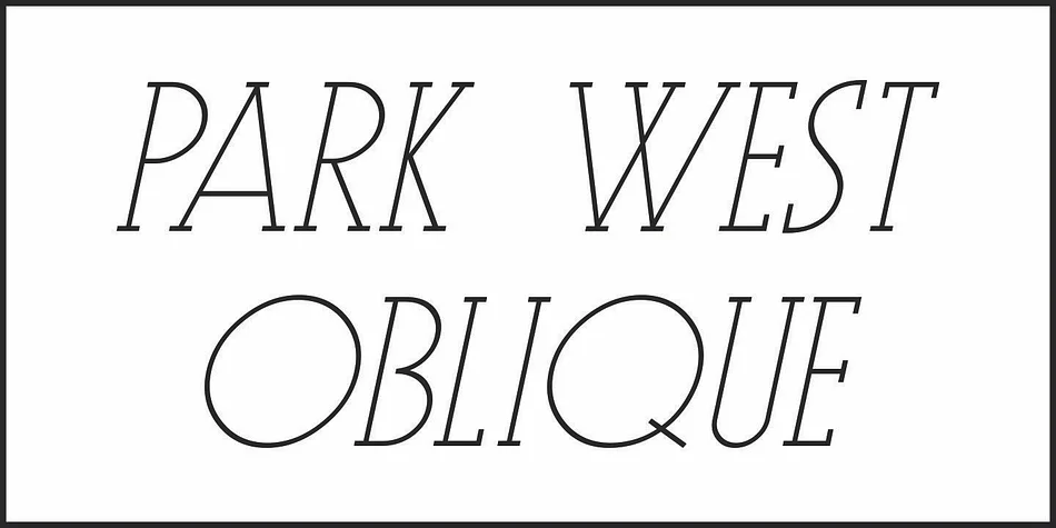 PARK WEST JNL by Jeff Levine Fonts — Decorative Font — thumbnail 4