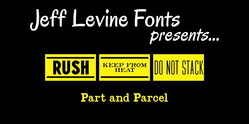 Part and Parcel JNL by Jeff Levine Fonts — Dingbats Font
