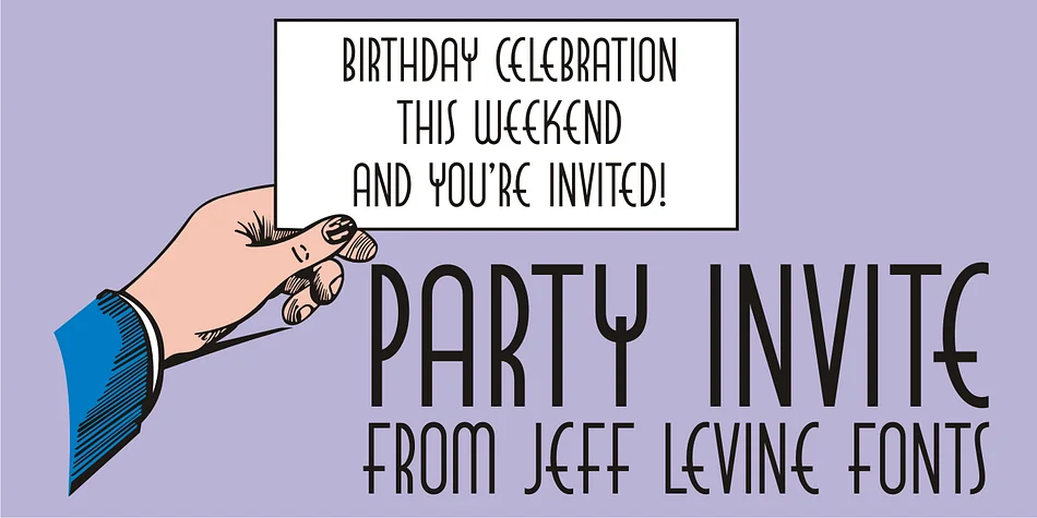 PARTY INVITE JNL by Jeff Levine Fonts — Decorative Font