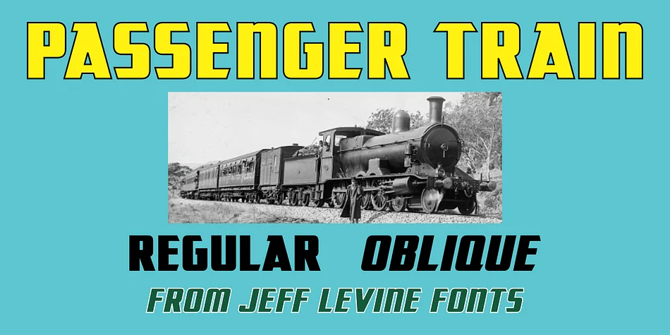 PASSENGER TRAIN JNL by Jeff Levine Fonts — Display Font