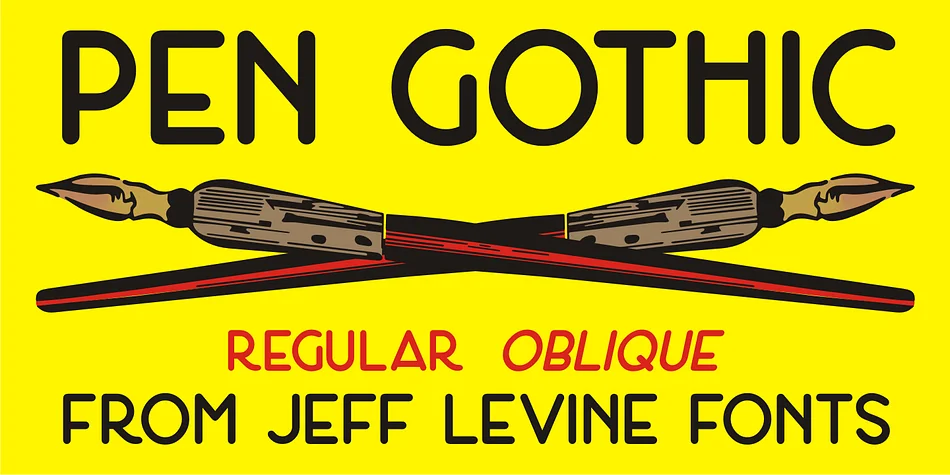 PEN GOTHIC JNL by Jeff Levine Fonts — Display Font