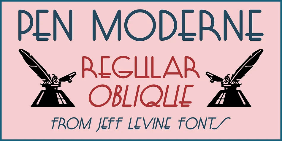 PEN  MODERNE JNL by Jeff Levine Fonts — Decorative Font