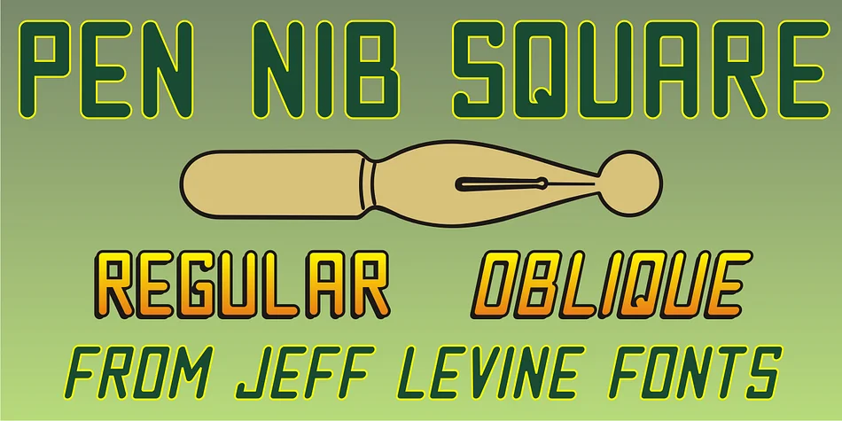 PEN NIB SQUARE JNL by Jeff Levine Fonts — Display Font