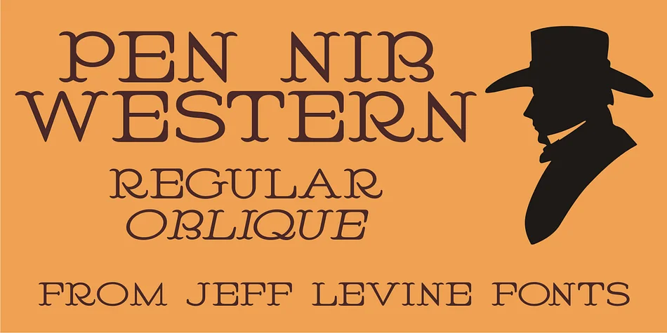 PEN NIB WESTERN JNL by Jeff Levine Fonts — Decorative Font