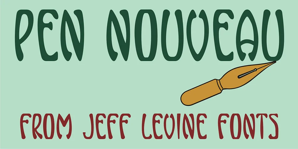 PEN NOUVEAU JNL by Jeff Levine Fonts — Decorative Font
