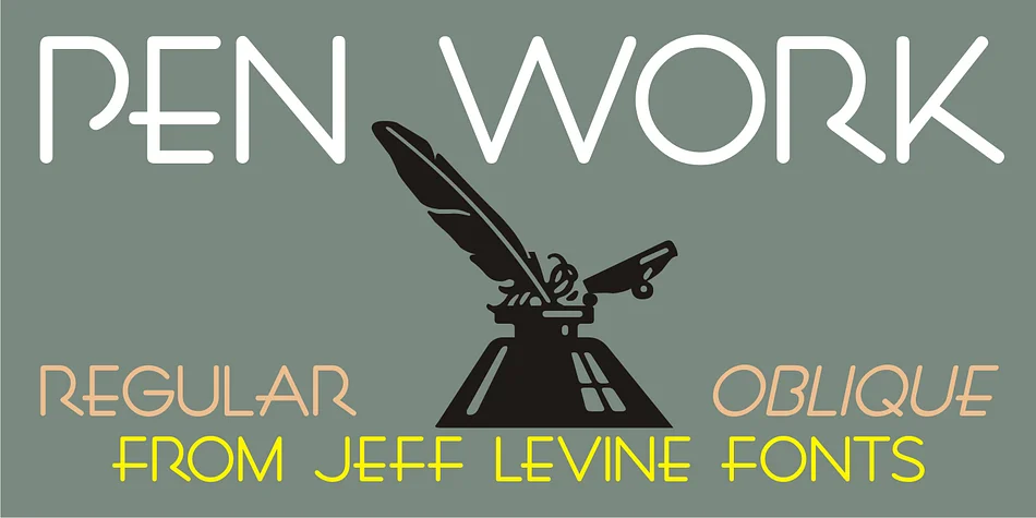 PEN WORK JNL by Jeff Levine Fonts — Decorative Font