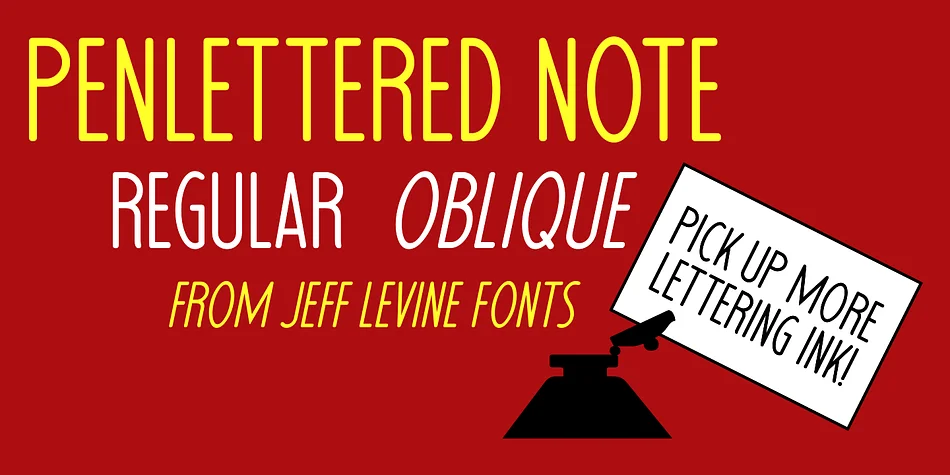 Penlettered Note JNL by Jeff Levine Fonts — Display Font